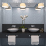 frameless bathroom mirror